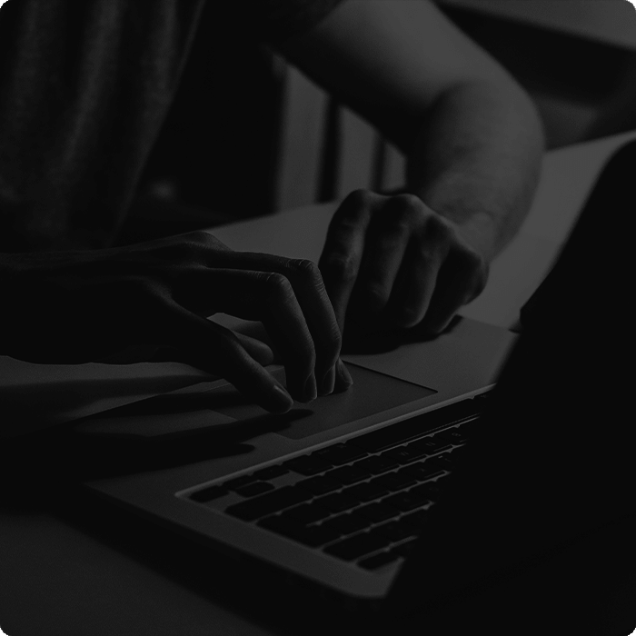 Person using a laptop